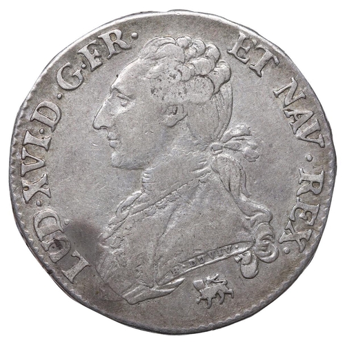 524 - France, King Louis XVI (1774-1792), ½ ecu, 1791 year, Silver, 14,744 gr, Dy royales# 1709, Obverse: ... 