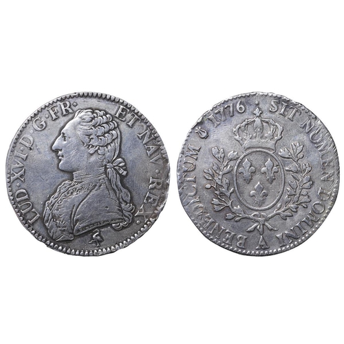 526 - France, King Louis XVI (1774-1792), ? ecu, 1776 year, Silver, 5,835 gr, GadR2#?356a, Dy royales# 170... 