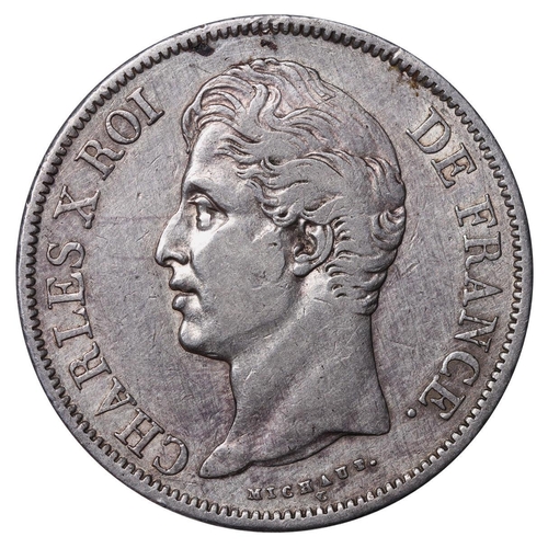 528 - France, King Charles X (1824-1830), 5 francs, 1828 year, Silver, 25 gr, F#311