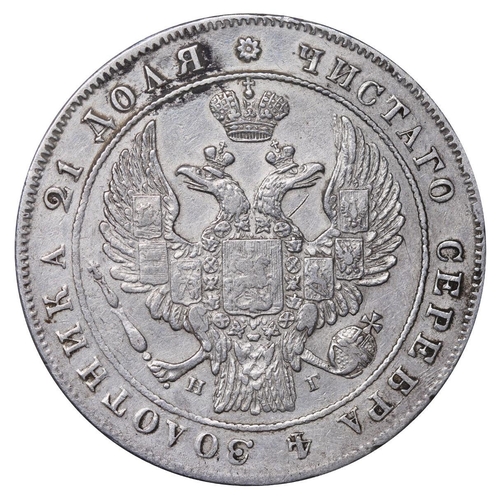 53 - Russian Empire, Emperor Nicholas I (1825-1855), 1 rouble, 1834 year, Silver, 20,73 gr, C#168.1, bitk... 