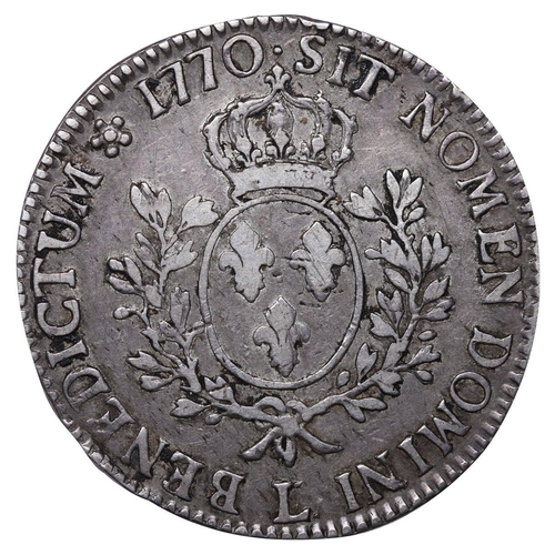 531 - France, King Louis XV (1715-1774), Ecu Au Bandeau, 1770 year, Silver, 29,488 gr,  GAD#322