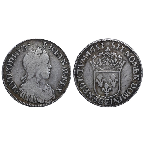 533 - France, King Louis XIV (1643-1715), ½ ecu, 1652 year, Silver, 13,725 gr, Dy royales#1470, Obverse: L... 