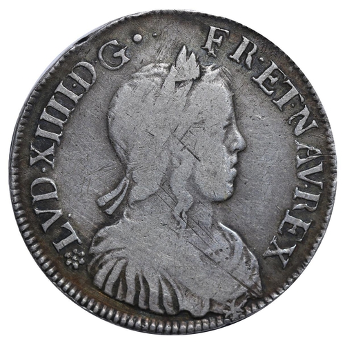 533 - France, King Louis XIV (1643-1715), ½ ecu, 1652 year, Silver, 13,725 gr, Dy royales#1470, Obverse: L... 