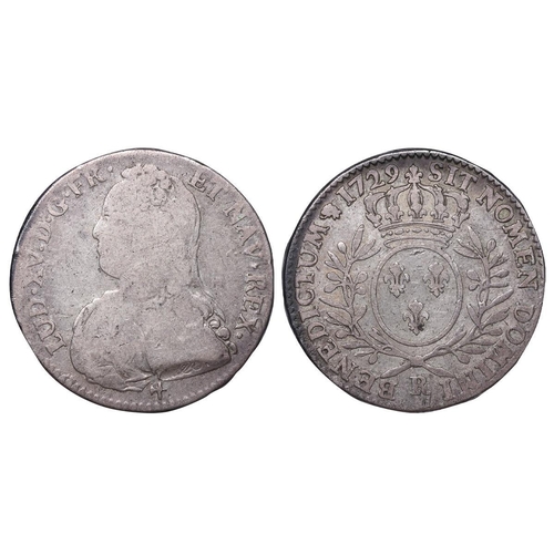 536 - France, King Louis XV (1715-1774), 1/2 Ecu (Demi-Ecu), 1729 year, Silver, 14,744 gr, GAD#313, Rarity... 