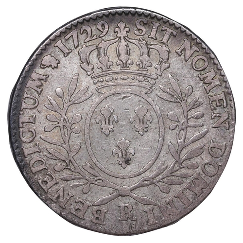 536 - France, King Louis XV (1715-1774), 1/2 Ecu (Demi-Ecu), 1729 year, Silver, 14,744 gr, GAD#313, Rarity... 