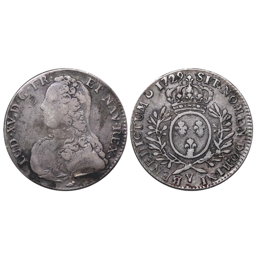 537 - France, King Louis XV (1715-1774), 1/2 Ecu (Demi-Ecu), 1729 year, Silver, 14,744 gr, GAD#313, Rarity... 