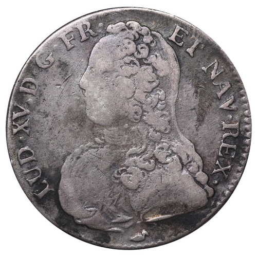 537 - France, King Louis XV (1715-1774), 1/2 Ecu (Demi-Ecu), 1729 year, Silver, 14,744 gr, GAD#313, Rarity... 