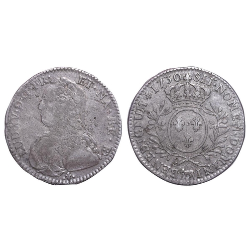 538 - France, King Louis XV (1715-1774), ½ ecu, 1730 year, Silver, 14,744 gr, Ciani#?2118 var., Obverse: L... 