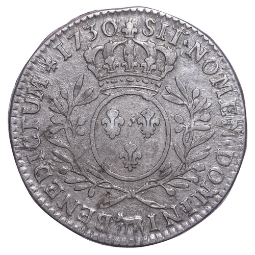 538 - France, King Louis XV (1715-1774), ½ ecu, 1730 year, Silver, 14,744 gr, Ciani#?2118 var., Obverse: L... 