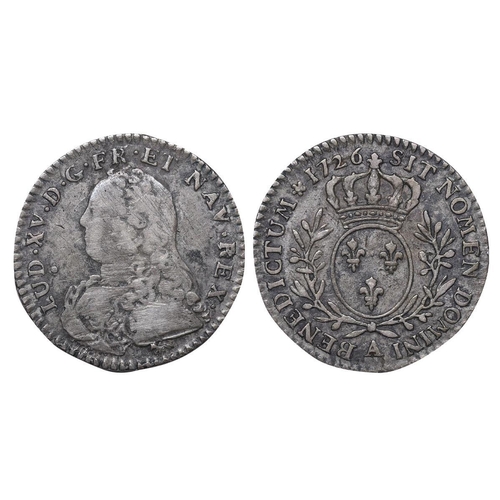 544 - France, King Louis XV (1715-1774), 1/10 Ecu Aux Branches D'Olivier - Point Sous D-2eme semestre, 172... 