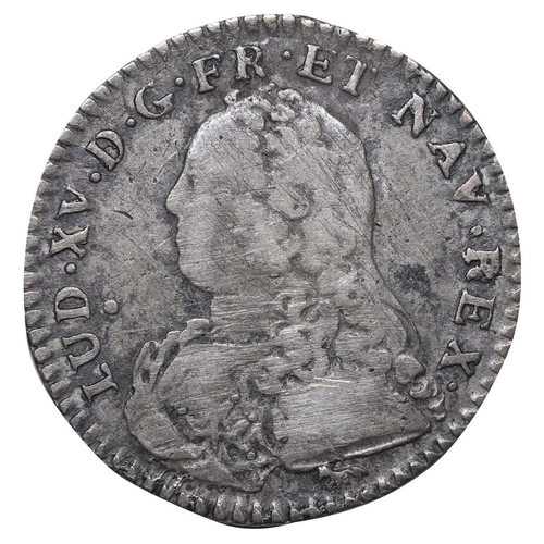 544 - France, King Louis XV (1715-1774), 1/10 Ecu Aux Branches D'Olivier - Point Sous D-2eme semestre, 172... 