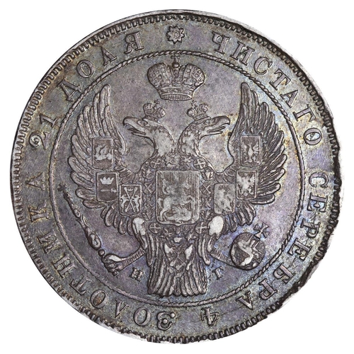 55 - Russian Empire, Emperor Nicholas I (1825-1855), 1 rouble, 1834 year, Silver, 20,73 gr, C#168.1, bitk... 