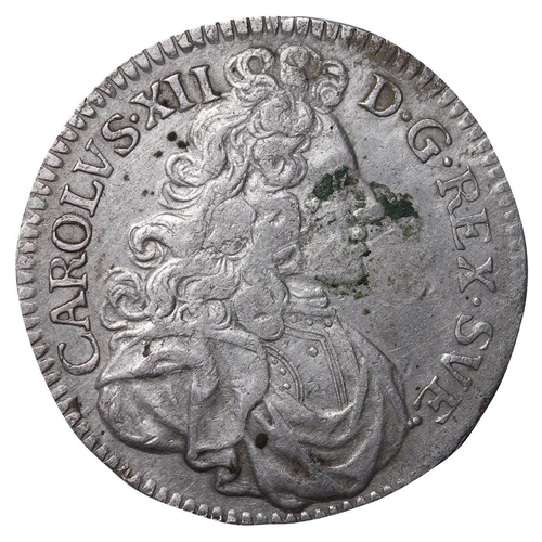 551 - Sweden, King Charles XII (1697-1718), 2 mark, 1703 year, Silver, 10,4 gr, KM#314