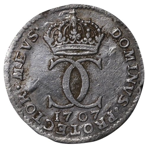 552 - Sweden, King Charles XII (1697-1718), 5 ore, 1707 year, Billon, 3,51 gr, KM#310