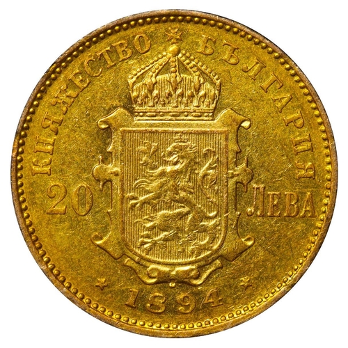 559 - Bulgaria, King Ferdinand I (1887-1918), 20 leva, 1894 year, Gold, 6,4516 gr, KM#20