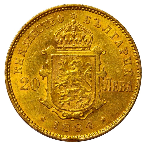 560 - Bulgaria, King Ferdinand I (1887-1918), 20 leva, 1894 year, Gold, 6,4516 gr, KM#20