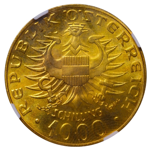 570 - Austria, Second Republic (1945-date), 1000 schilling, 1976 year, Gold, 13,5 gr, KM#2933, 1000th Anni... 