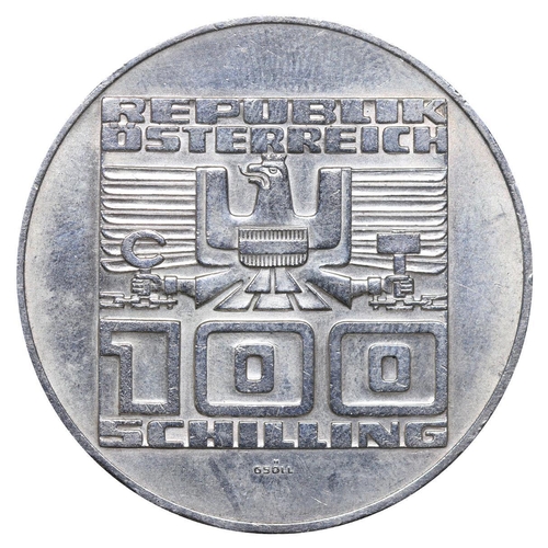 571 - Austria, Second Republic (1945-date), 100 schilling, 1977 year, Silver, 23,93 gr, KM#2935, 900th Ann... 