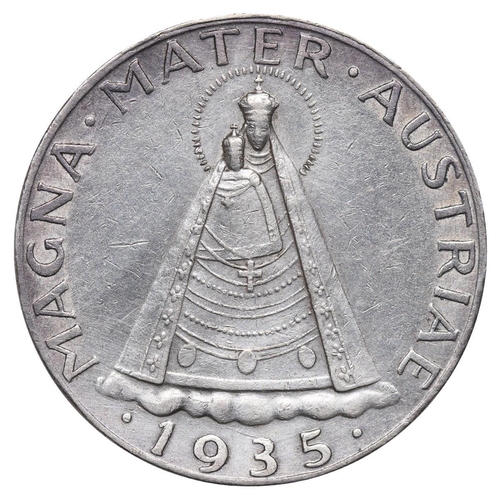 572 - Austria, Federal State (1934-1938), 5 schilling, 1935 year, Silver, 15 gr, KM#22853