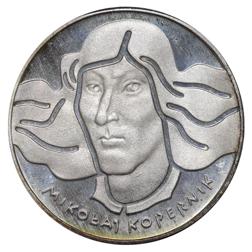 577 - Poland, Polish People's Republic (1952-1989), 100 zlotys, 1974 year, Silver, 16,5 gr, Y#68, 500th An... 