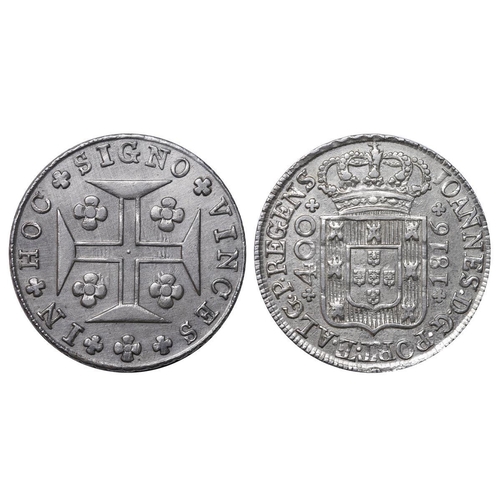 578 - Portugal, Regent John (1799-1816), 1 cruzado novo, 1816 year, Silver, 15 gr, KM#331