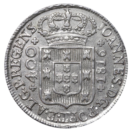 578 - Portugal, Regent John (1799-1816), 1 cruzado novo, 1816 year, Silver, 15 gr, KM#331