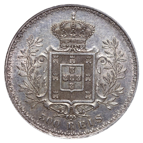 586 - Brazil, King Carlos I (1889-1908), 500 reis, 1899 year, Silver, 12,5 gr, KM#535