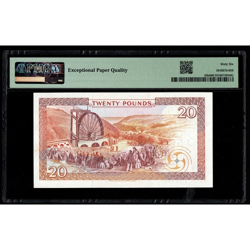 755 - Isle of Man, Isle of Man Government
Pick# 43b ND (1991) £20 - Printer: TDLR
S/N 646906 - Wmk: Triske... 