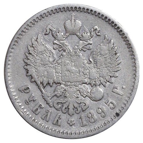 76 - Russian Empire, Emperor Nicholas II (1894-1917), 1 rouble, 1895 year, Silver, 20 gr, Y#59.3, bitkin ... 