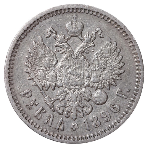 78 - Russian Empire, Emperor Nicholas II (1894-1917), 1 rouble, 1896 year, Silver, 20 gr, Y#59.3, bitkin ... 