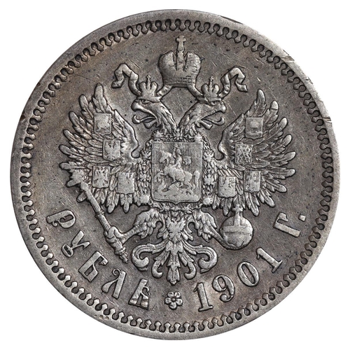 83 - Russian Empire, Emperor Nicholas II (1894-1917), 1 rouble, 1901 year, Silver, 20 gr, Y#59.3, bitkin ... 