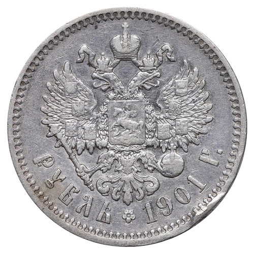 85 - Russian Empire, Emperor Nicholas II (1894-1917), 1 rouble, 1901 year, Silver, 20 gr, Y#59.3, bitkin ... 