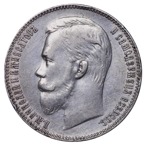 87 - Russian Empire, Emperor Nicholas II (1894-1917), 1 rouble, 1907 year, Silver, 20 gr, Y#59.3, bitkin ... 