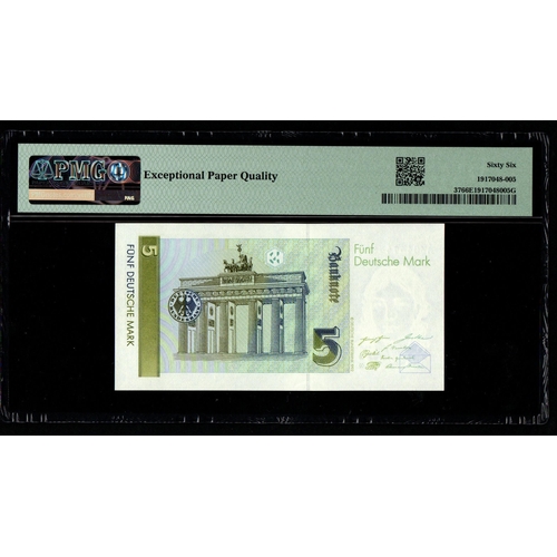 888 - Germany - Federal Republic Pick# 37 1991 5 Deutsche Mark - Wmk: B. von Arnim S/N A3044148S9 - Deutsc... 