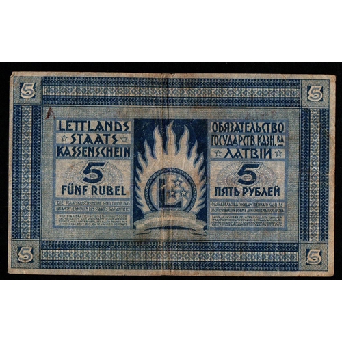 922 - Latvia, 5 Rubles, Serija 334486 A