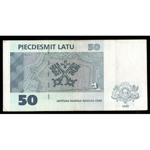 957 - Latvia, 50 Latu, 1992 year, A 9941546 B