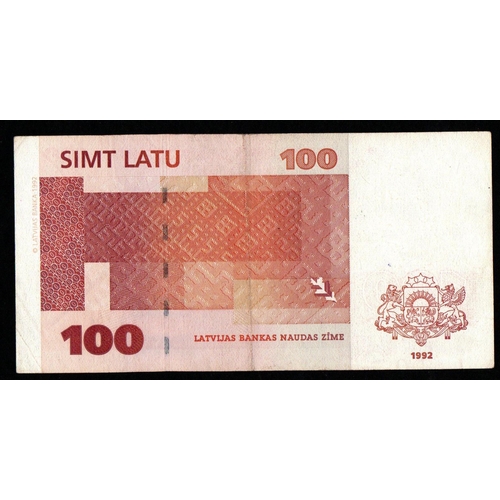 958 - Latvia, 100 Latu, 1992 year, A 0566874 A