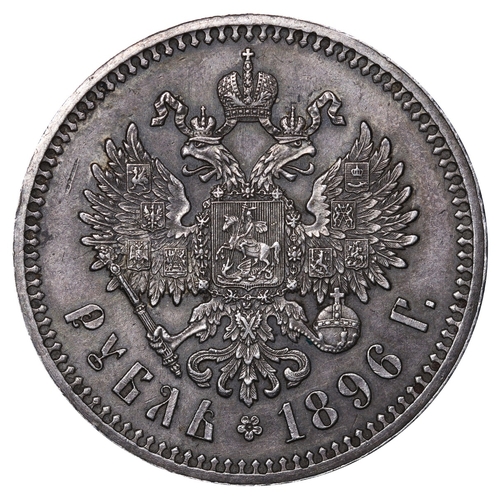 104 - Russian Empire, Emperor Nicholas II (1894-1917), 1 rouble, 1896 year, Silver, 20 gr, Y#59.2, bitkin ... 