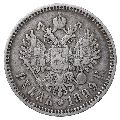 113 - Russian Empire, Emperor Nicholas II (1894-1917), 1 rouble, 1899 year, Silver, 20,gr, Y#59.3, bitkin ... 