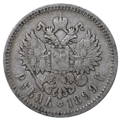 114 - Russian Empire, Emperor Nicholas II (1894-1917), 1 rouble, 1899 year, Silver, 20,gr, Y#59.3, bitkin ... 