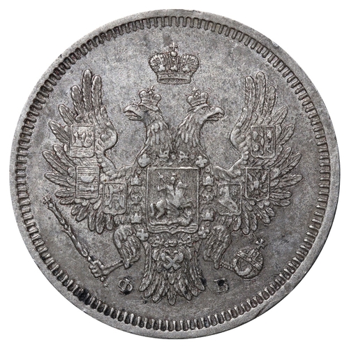 166 - Russian Empire, Emperor Alexander II (1855-1881), 20 kopecks,1858 year, Silver, 4,14 gr, C#â¯165, b... 