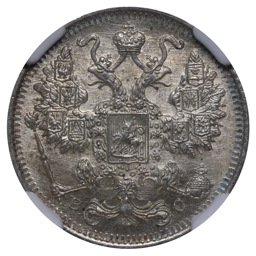 190 - Russian Empire, Emperor Nicholas II (1894-1917), 15 kopecks, 1916 year, Silver, 2,7 gr, Y#21a.3, bit... 