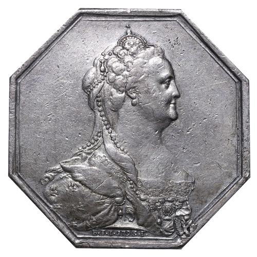 2 - Russian Empire, Medal for Usefulness, Octagonal Silver Award Medal, Free Economic Society 