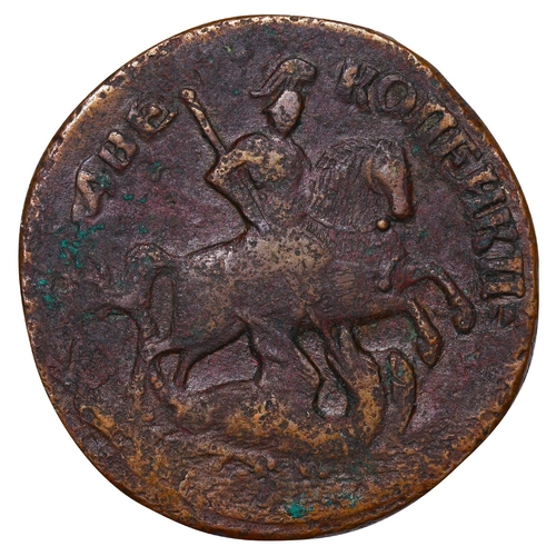 256 - Russian Empire, 2 kopeks, 1760 year, Copper, 20.48 gr, C#8