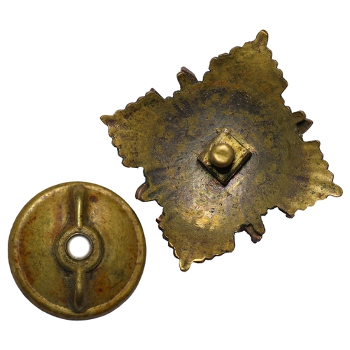 27 - Badge, Latvia, Infantry regiment of Aizpute, 20-30ies of 20th century, Size 46Ñ46 mm