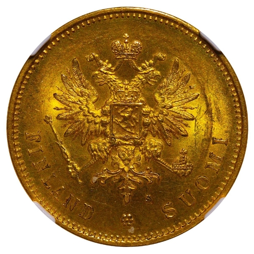 313 - Russian Empire, Finland, Emperor Nicholas II (1894-1917), 20 markkaa, 1879 year, Gold, 6,4516 gr, KM... 