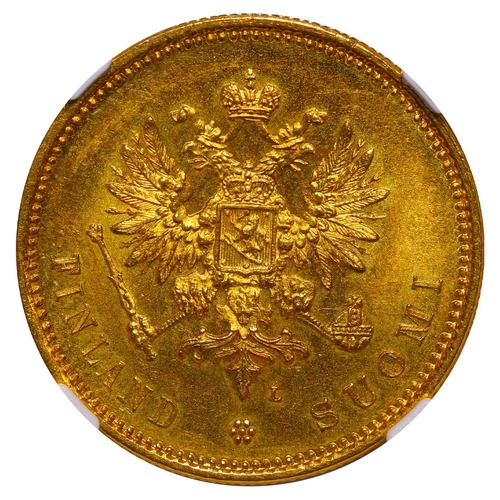 314 - Russian Empire, Finland, Emperor Nicholas II (1894-1917), 20 markkaa, 1911 year, Gold, 6,4516 gr, KM... 