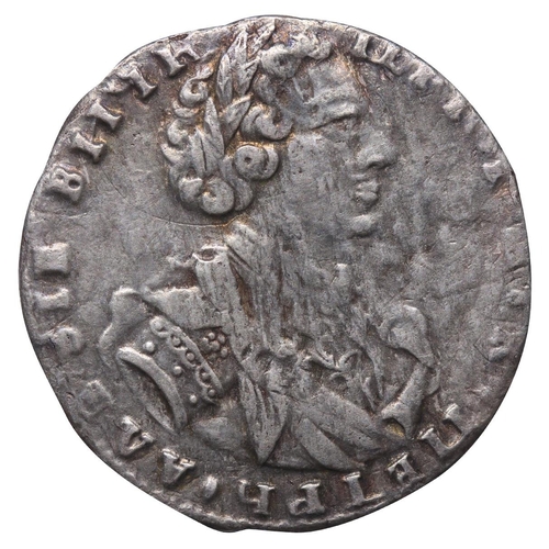 323 - Russian Empire, Commonwealth of Poland, Tsar Peter I the Great (1682-1721), 1 tynf,  Silver, 6,4 gr,... 