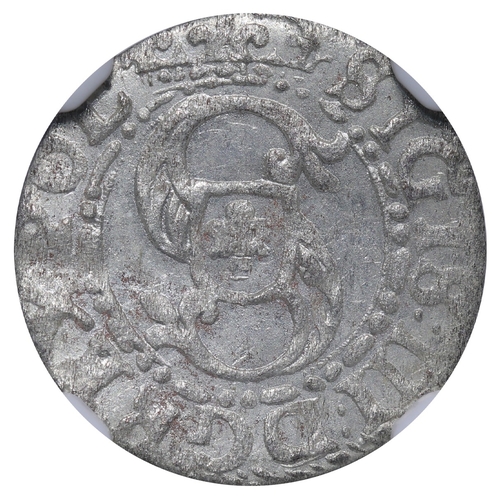 399 - Latvia - 	Duchy of Livonia, Sigismund III Vasa (1587 - 1629),  1 Schilling, 1616 year, Billon, 0.85 ... 