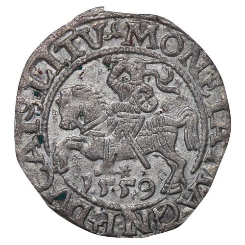 432 - Grand Duchy of Lithuania, Grand duke Sigismund II Augustus (1548-1572), Â½ groat, 1559 year, Billon,... 